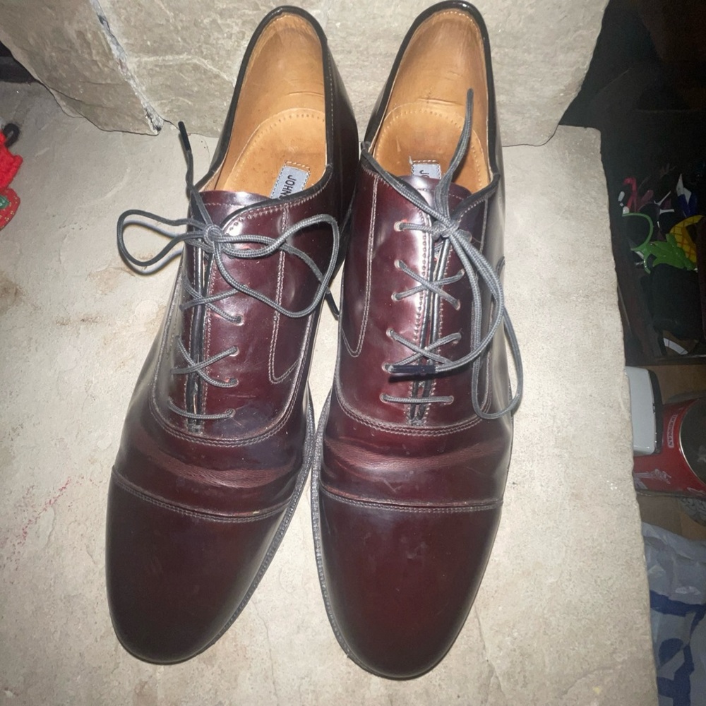 Johnston & Murphy Melton Cap Toe Oxford Dark Brown Leather Men’s 10.5M 22-02985